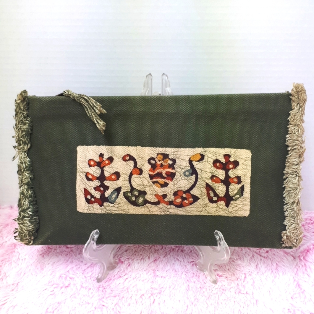 Vintage Tapestry Style Painted Canvas Multi-purpose Pouch